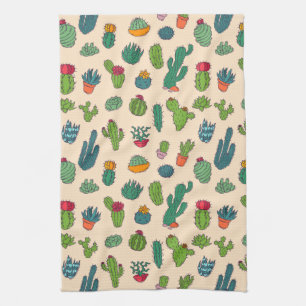 Linge De Cuisine Motif mignon de position de cactus