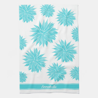 Linge De Cuisine Motif moderne Abstrait Blue Agave | Personnalisé