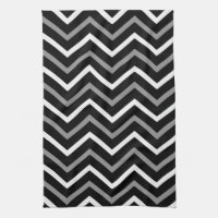 Motif moderne Black White et Grey Chevron Zigzag
