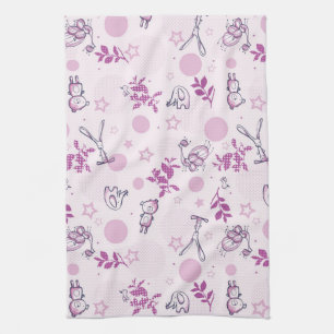 Linge De Cuisine motif montrant les animaux vintages de bébé