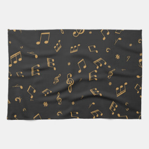Linge De Cuisine Motif musical