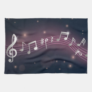 Linge De Cuisine Motif musical