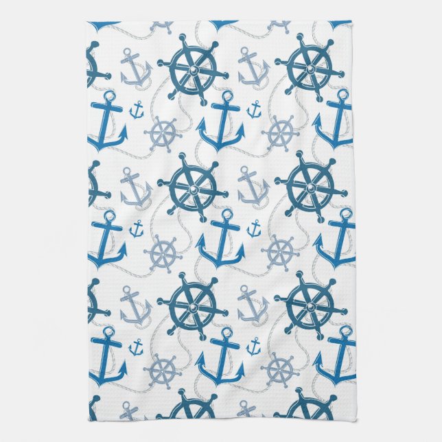 Linge De Cuisine Motif nautique (Vertical)