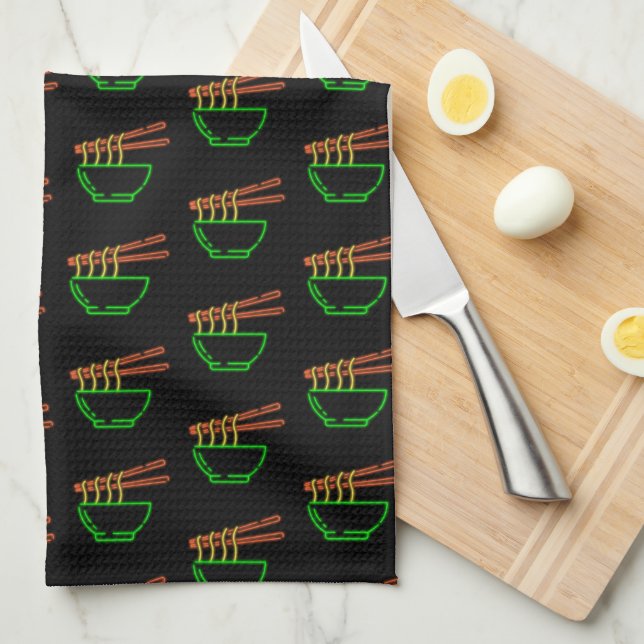 Linge De Cuisine Motif Neon Asian Noodle Bowl (Quart Plié)