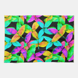 Linge De Cuisine Motif Neonscape Leaf