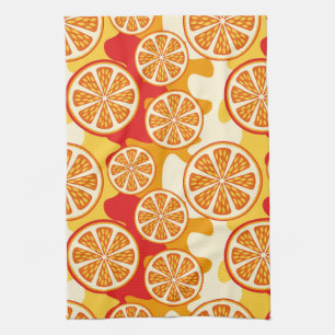 Linge De Cuisine Motif orange