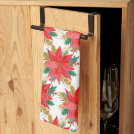 Linge De Cuisine Motif Poinsettia