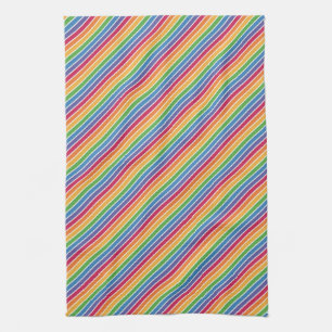 Linge De Cuisine Motif Rainbow Stripes