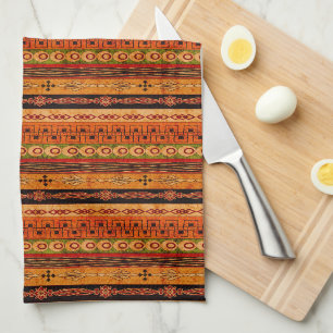 Linge De Cuisine Motif rayé d'origine africaine.
