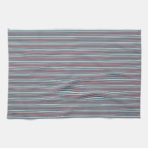 Linge De Cuisine Motif rayé rose et Turquoise