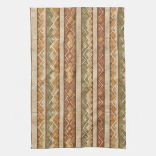 Linge De Cuisine Motif rayure rustique sud-ouest (7)