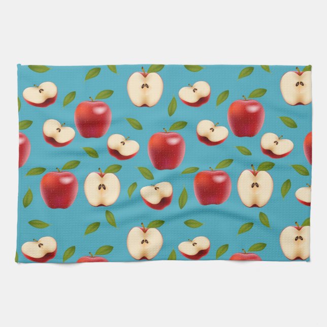 Linge De Cuisine Motif Red Apple (Horizontal)