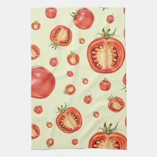 Linge De Cuisine Motif Red Tomato
