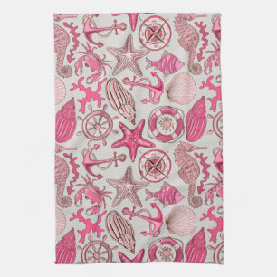 Linge De Cuisine Motif rose de mer