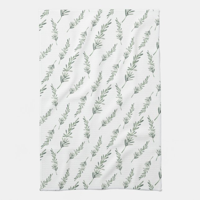 Linge De Cuisine Motif Rosemary aquarelle (Vertical)