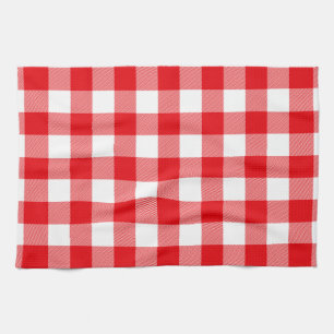 Linge De Cuisine Motif rouge et blanc de contrôle de Buffalo