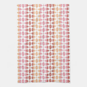 Linge De Cuisine Motif rouge géométrique de rayures d'ikat