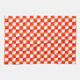 Linge De Cuisine Motif rouge orange