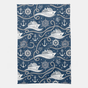 Linge De Cuisine Motif sans couture de croisière nautique