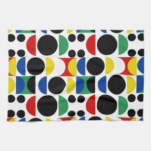 Linge De Cuisine Motif scandinave du Bauhaus du milieu du siècle
