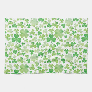 Linge De Cuisine Motif Shamrock Jour de la Saint Patrick vert