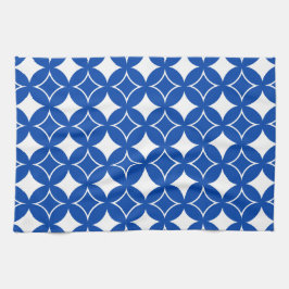 Linge De Cuisine Motif shippo bleu et blanc