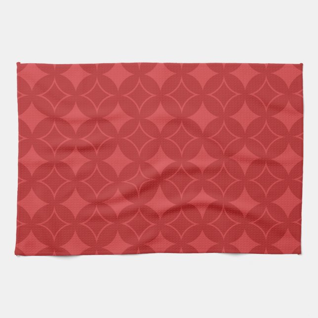 Linge De Cuisine Motif shippo rouge (Horizontal)