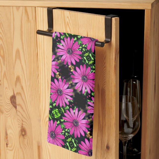 Linge De Cuisine Motif simple violet africain de marguerite (Pliage en tiers)