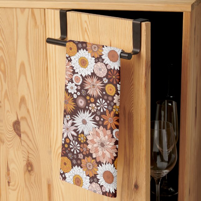 Linge De Cuisine Motif super Retro Flower Garden (Pliage en tiers)