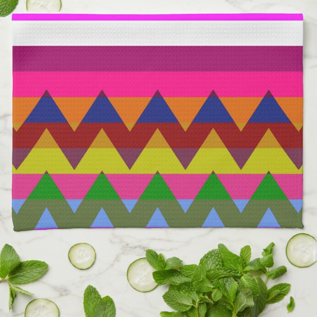 Linge De Cuisine Motif tendance Chevron Stripes #26 (Plié)