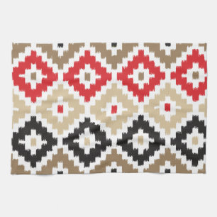 Linge De Cuisine Motif tribal aztèque de diamant d'Ikat