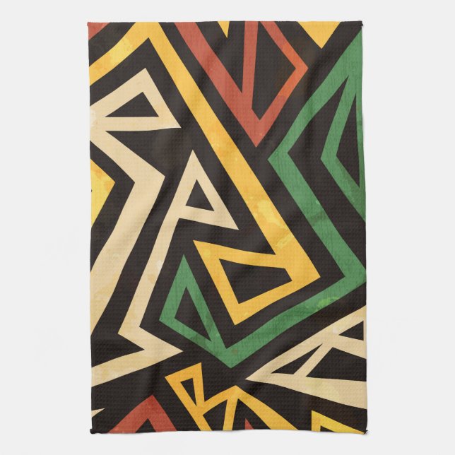 Linge De Cuisine Motif tribal géométrique africain (Vertical)
