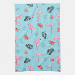 Linge De Cuisine Motif tropical à la mode de Flamant rose et de