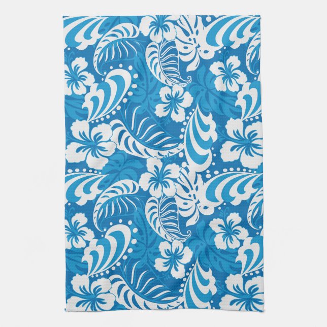 Linge De Cuisine Motif tropical de ketmie (Vertical)