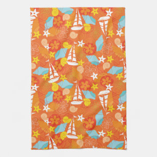 Linge De Cuisine Motif tropical de voilier