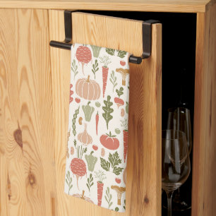Linge De Cuisine Motif végétal Boho végétarien Couleurs