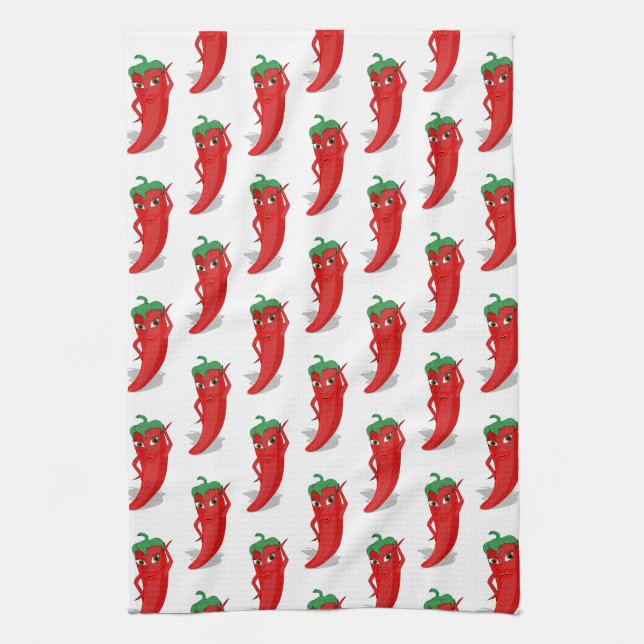 Linge De Cuisine Motif vertical Red Pepper Diva (Vertical)