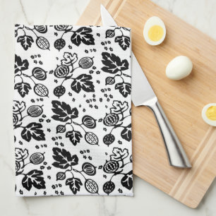 Linge De Cuisine Motif vintage de Pyrex - noir de groseille à