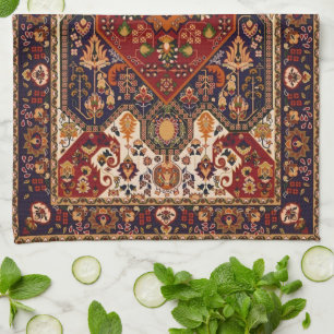 Linge De Cuisine Motif Vintage Mandala Perse ornemental