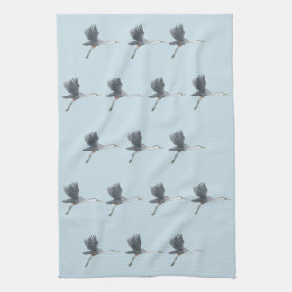 Linge De Cuisine Motif volant de héron de grand bleu