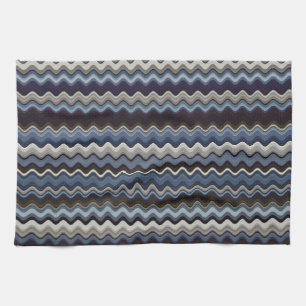 Linge De Cuisine Motif Wavy multicolore