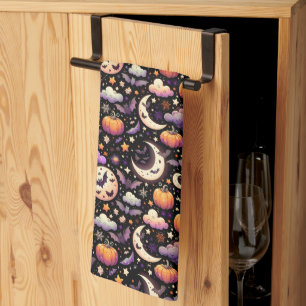 Linge De Cuisine Motif Whimsical Halloween Night Sky