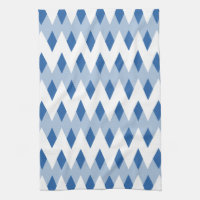 Motif Zigzag bleu avec Formes Diamantes.