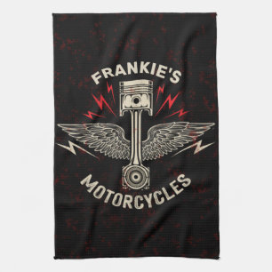 Linge De Cuisine Moto Piston Ailes de moto personnalisées Garage de