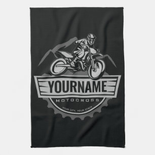 Linge De Cuisine Motocross personnalisée Rider Dirt Bike Hill Racin
