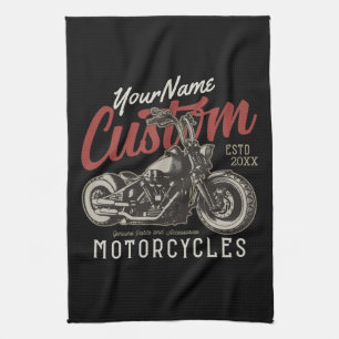 Linge De Cuisine Motocyclette personnalisée Rebel Cruiser Garage de