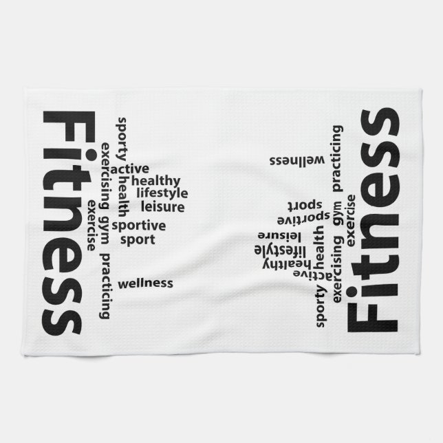 Linge De Cuisine Mots fitness (Horizontal)