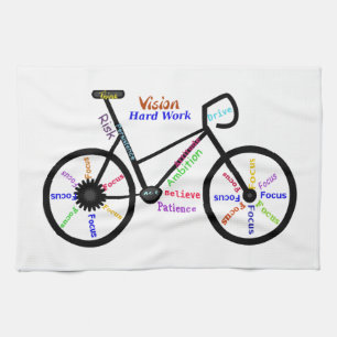 Linge De Cuisine Mots Motivationnels, Vélo, Cyclisme, Vélo Femmes