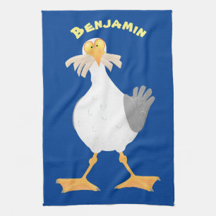 Linge De Cuisine Mouette drôle avec frites dessin animé