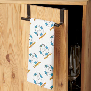 Linge De Cuisine Mouette et anneau de natation bleu clair